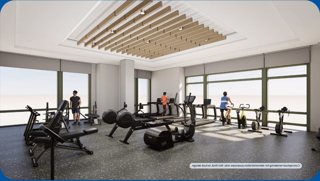 Fitness room and center rendering concept