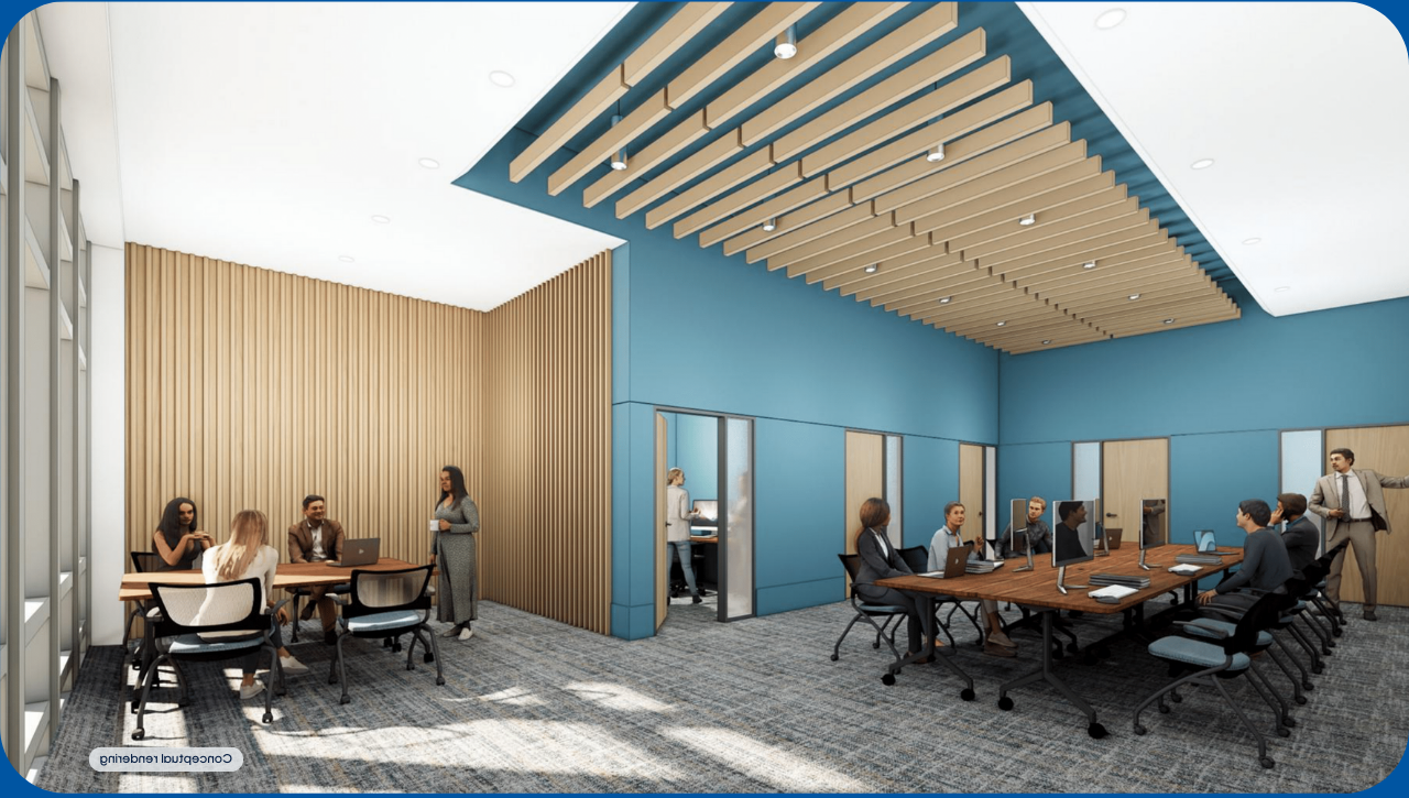 University 住房 Services on site offices rendering concept